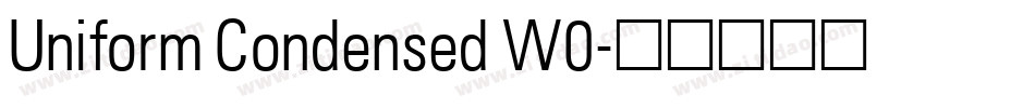 Uniform Condensed W0字体转换
